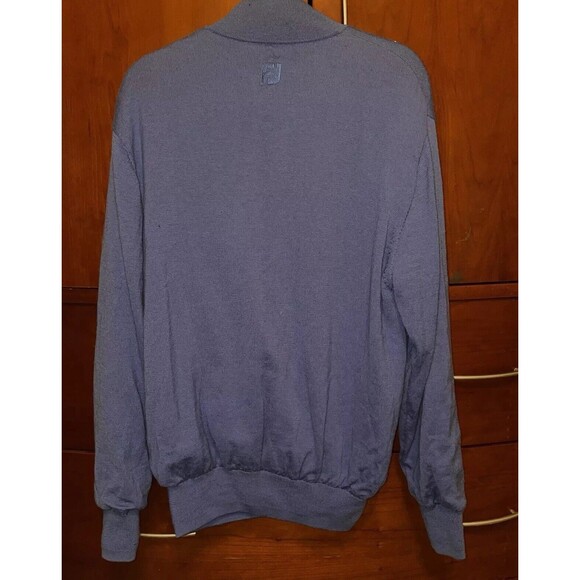 Footjoy FJ Sweater Large Blue Wool 1/4 Zip Polyester Lining Capital City Club - Picture 6 of 6